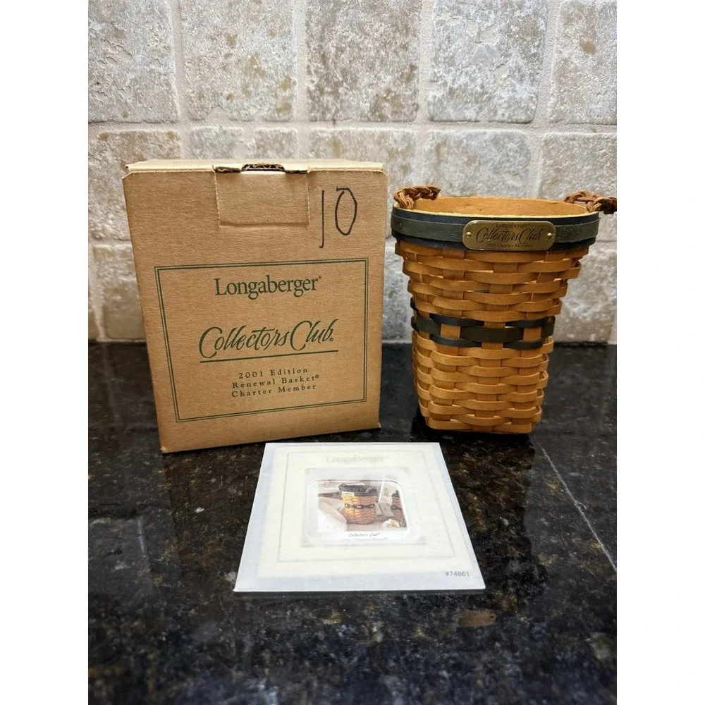 LONGABERGER 2001 Collectors Club Charter‎ Member Renewal Basket